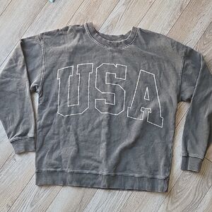 Tres Bien Gray USA Sweatshirt L XL